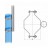 Кронштейн однорожковый радиусный приставной 1К1(15°)-2,0-2,0-П-Тр.48 18 кг